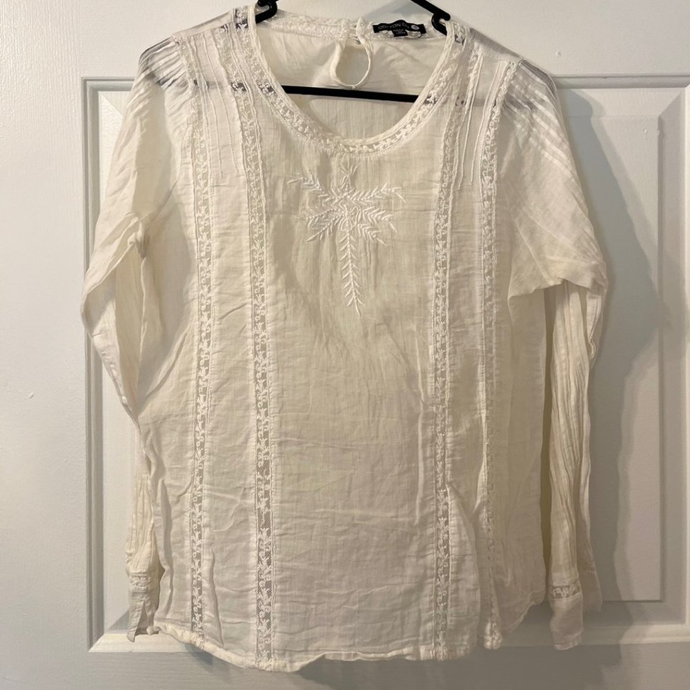 Embroidered white blouse